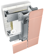 Навесной вентилируемый фасад СКП-СК-005 для облицовки натуральной керамической плиткой