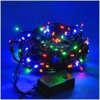 "ЖІП" ЖАРЫҚДИОДТЫ ГИРЛЯНДАСЫ - 10 МЕТР, 80 ШАМ, ТҮРЛІ-ТҮСТІ, ЖЫПЫЛЫҚТАЙТЫН