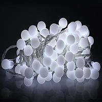 СВЕТОВАЯ ГИРЛЯНДА "ГЛЯНЦЕВЫЕ ШАРИКИ" - 10 МЕТРОВ, 70 ШАРИКОВ РАЗМЕРОМ 2.5 СМ, БЕЛЫЙ СВЕТ, фото 4