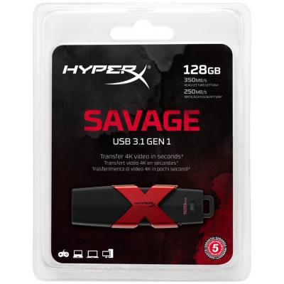 USB Флеш 128GB 3.1 Kingston HXS3/128GB металл - фото 1 - id-p69577128