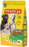 Трапеза ТРИ вида мяса 10кг Сухой корм ля взрослых собак всех пород