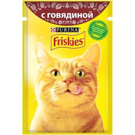 Фрискис Влажный корм для кошек с говядиной