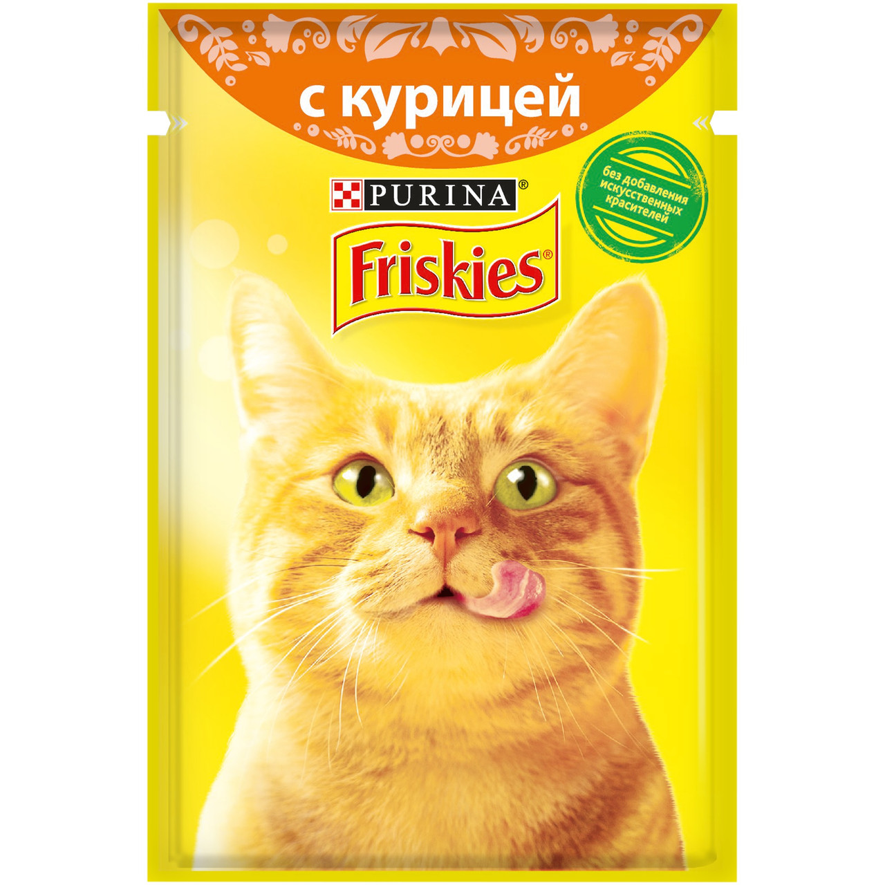 Влажный корм Фрискис для кошек с курицей в подливе