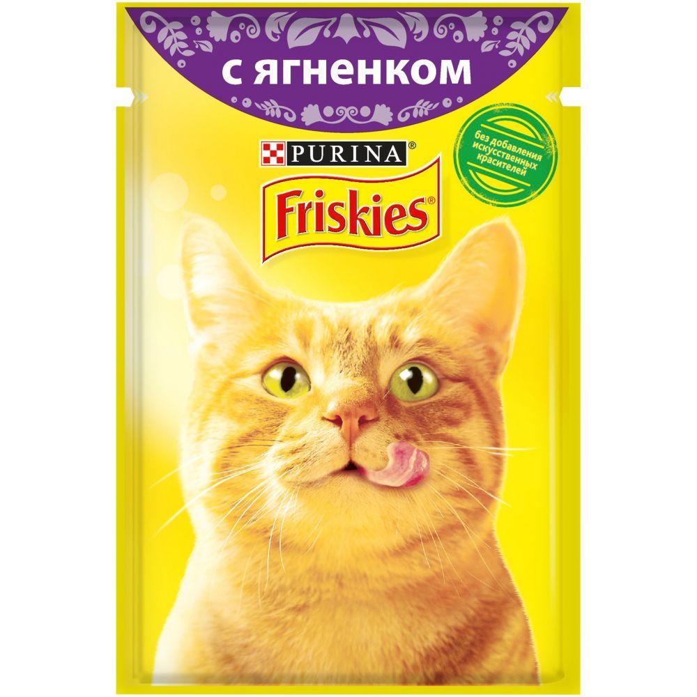 Влажный корм Фрискис для кошек с ягненком в подливе