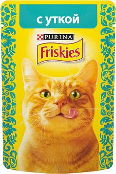 Фрискис Влажный корм для кошек с уткой