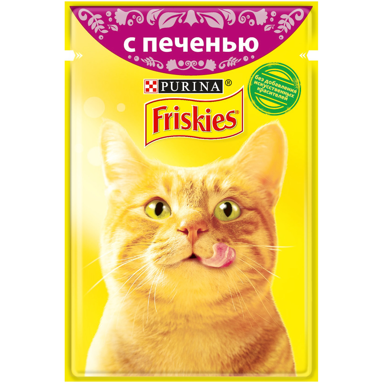 Влажный корм Фрискис для кошек с печенью в подливе