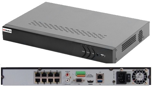 DS-N608P - 8-ми канальный сетевой видеорегистратор с разрешением записи до 6MP на канал, с 8 независимых