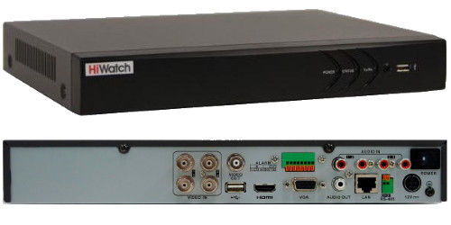 DS-H204TA - 4-х канальный Turbo HD5.0 гибридный видеорегистратор с поддержкой 4-х камер TVI/AHD/CVI/CVBS с