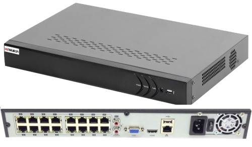 DS-N316/2P - 16-ти канальный сетевой видеорегистратор с разрешением записи до 6MP на канал, с 2-мя