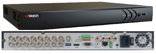 DS-H216QP - 16-ти канальный Turbo HD4.0 гибридный TVI/AHD/CVI/CVBS* видеорегистратор с разрешением до 4MP на канал + 2 IP-канала с разрешением до 4MP,