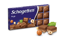Молочный шоколад Schogetten Nugat Нуга praline noisettes  100гр (15 шт. в упаковке)