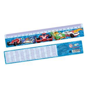 Линейка "Hot Wheels" с таблицей умножения, 20 см