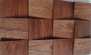 Деревянная мозаика 3D Сакура, Дуб Брашированный, цвет Табако, Казахстан