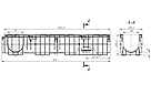 Лоток водоотводный PolyMax Basic ЛВ-15.21.20-ПП пластиковый (8240-М) c чугунной решеткой и крепежами, фото 2