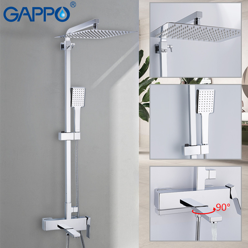 Душевая стойка со смесителем "Gappo". G2418