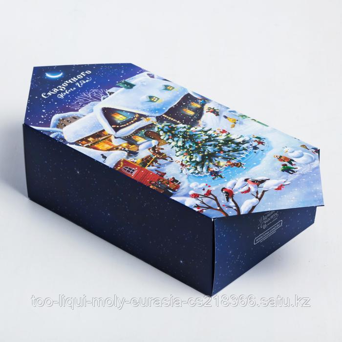 Сборная коробка конфета «Новогодняя деревушка», 18 × 28 × 10 см - фото 1 - id-p69605688
