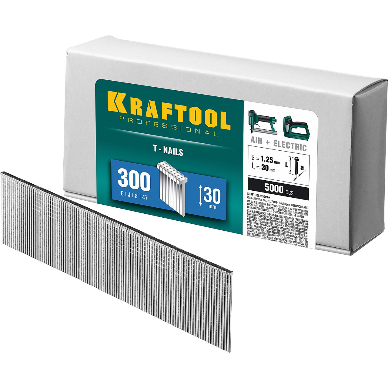 KRAFTOOL 30 мм гвозди для нейлера тип 300, 5000 шт (31785-30) - фото 2 - id-p69607797