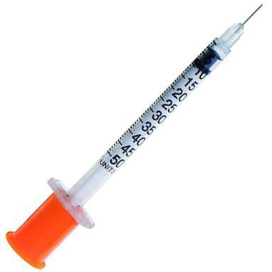 Инсулиновый шприц предназначен для подкожного введения инсулина в необходимых концентрациях.