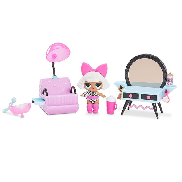LOL Surprise Furniture Игровой набор ЛОЛ с куклой, салон красоты Леди Дивы