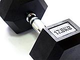 Гантель 17,5 кг гексагональная, фото 2