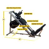 ГАКК-машина - жим ногами под углом 45 Body-Solid GLPH1100 на свободном весе, фото 9