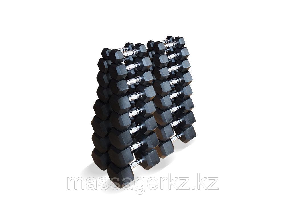Набор гексагональных гантелей 16 пар от 1 до 25 кг - фото 1 - id-p69614367