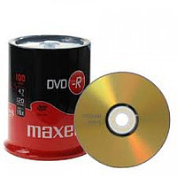 Диски DVD-R  MAXELL -шпиндель 4,7gb 120 мин 100шт