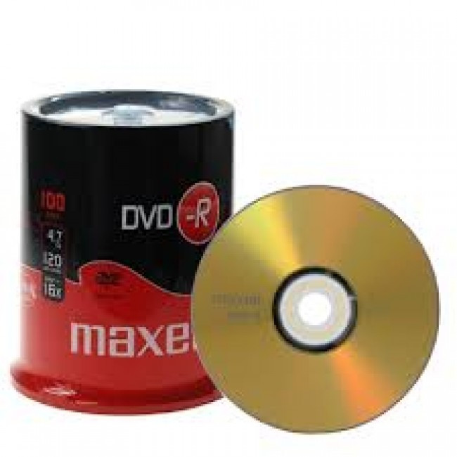 Диски DVD-R  MAXELL -шпиндель 4,7gb 120 мин 100шт., фото 1