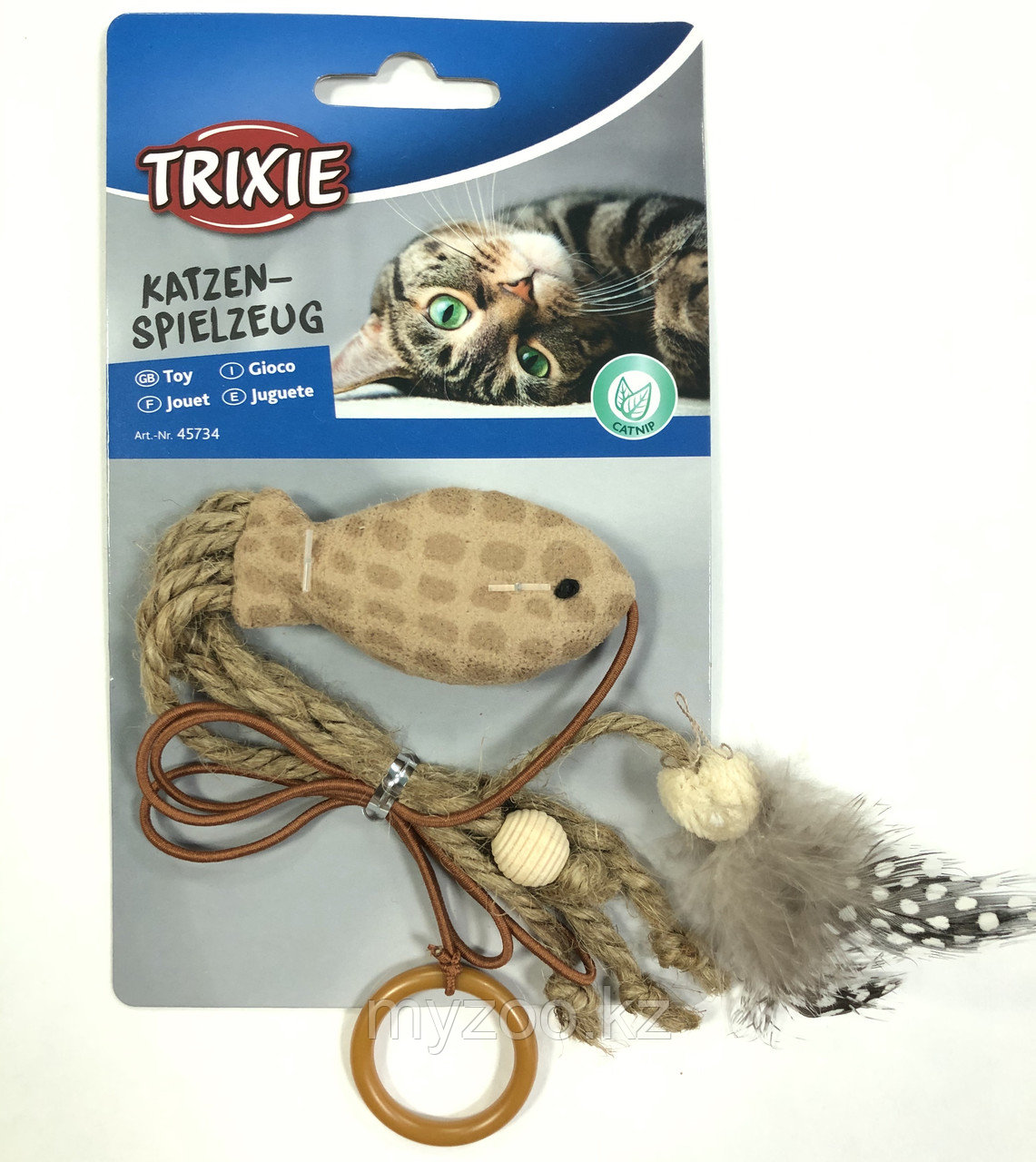Игрушка "TRIXIE"для кошек "Рыбка с веревками" 27 см