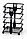 Подставка для столовых приборов металлическая матовая черная квадратная, фото 2