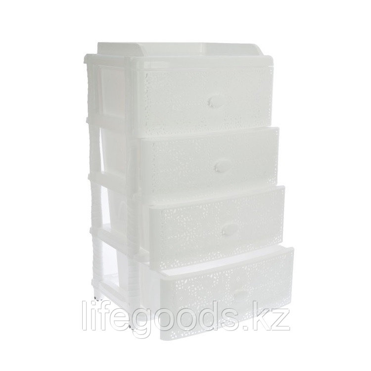Пластиковый комод Лаура широкий (белый), М6791 - фото 4 - id-p69620505