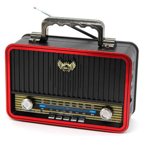 Радиоприемник в стиле ретро Kemai MD-BT {Bluetooth, FM, USB, TF card, AUX} (Красный / MD-1907BT)