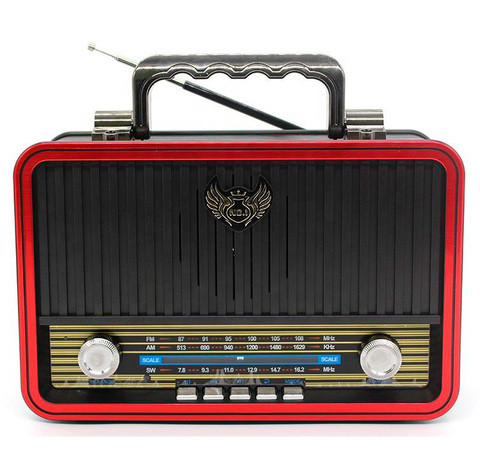 Радиоприемник в стиле ретро Kemai MD-BT {Bluetooth, FM, USB, TF card, AUX} (Красный / MD-1907BT) - фото 4 - id-p69622206