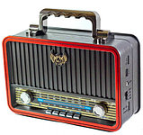 Радиоприемник в стиле ретро Kemai MD-BT {Bluetooth, FM, USB, TF card, AUX} (Красный / MD-1907BT), фото 3