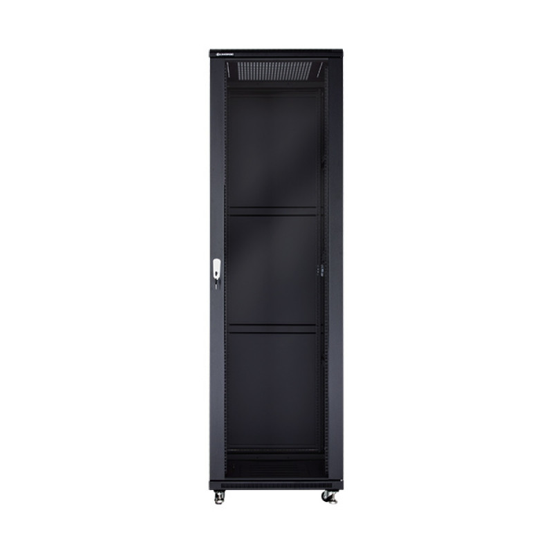 LinkBasic NCB 42U 600*600*2000, Шкаф серверный, цвет чёрный, передняя дверь стеклянная (тонированная) - фото 3 - id-p69657269