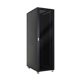 LinkBasic NCB 42U 600*800*2000, Шкаф серверный, цвет чёрный, передняя дверь стеклянная (тонированная)