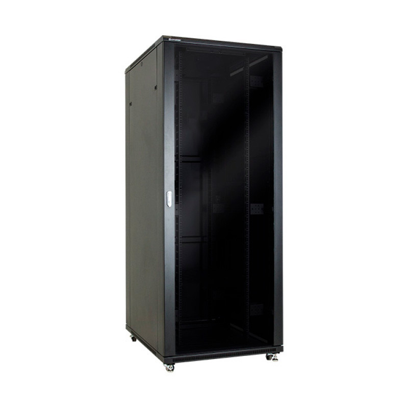 Linkbasic NCB 42U 800*800*2000, Шкаф серверный, цвет чёрный, передняя дверь стеклянная (тонированная)