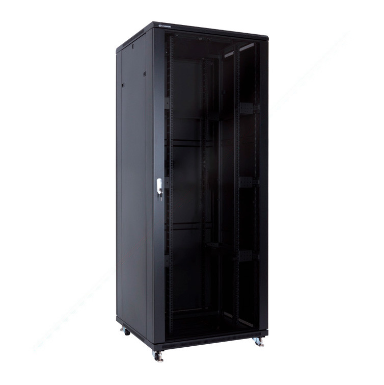 Linkbasic NCB 42U 800*1000*2000, Шкаф серверный цвет чёрный, передняя дверь стеклянная (тонированная)