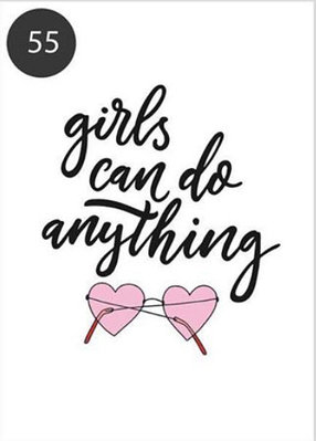 Открытка "Girls can do anything" (Девушки могут делать все, что угодно)