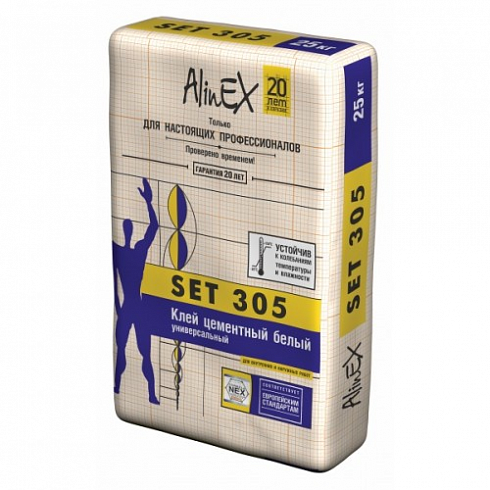 SET 305 Клей плиточный белый (Alinex 25кг)
