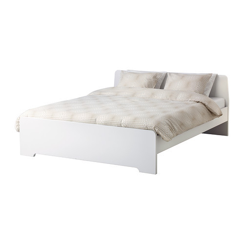 Кровать АСКВОЛЬ белый 140х200 Лурой ИКЕА, IKEA