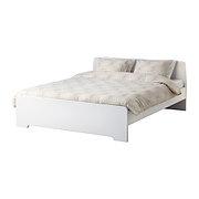 Кровать каркас АСКВОЛЬ белый 140х200 Лурой ИКЕА, IKEA 