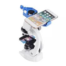 Микроскоп детский с подсветкой и держателем для смартфона [увеличение до 1200х] с набором аксессуаров, фото 4