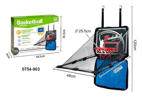 Игровой набор с баскетбольным кольцом и защитной сеткой в чемодане Basketball Stands NO.0754-903, фото 2