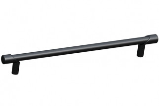Мебельная ручка скоба, замак, размер посадки 192мм, отделка черный матовый, фото 1