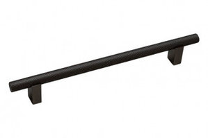 Мебельная ручка скоба, замак, размер посадки 160мм, отделка черный матовый