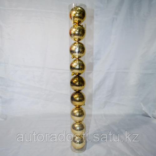 Набор новогодних шаров на ёлку - 9 шт (6,5 см) - фото 3 - id-p69693395