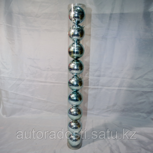 Набор новогодних шаров на ёлку - 9 шт (8 см) - фото 1 - id-p69693399