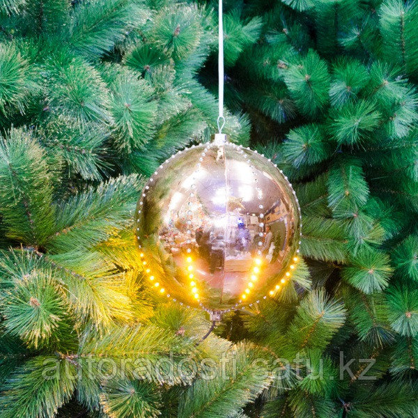 Новогодние украшение на ёлку "Шар светодиодный" - 1 шт (золото) - 30 см - фото 2 - id-p69693480