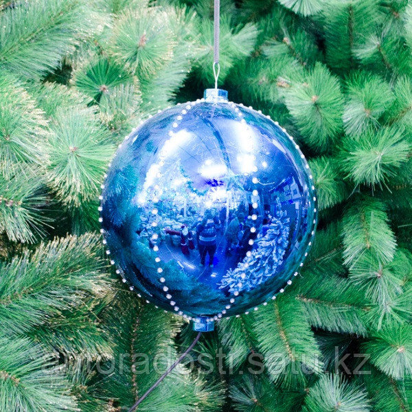 Новогодние украшение на ёлку "Шар светодиодный" - 1 шт (синий) - 30 см - фото 1 - id-p69693481
